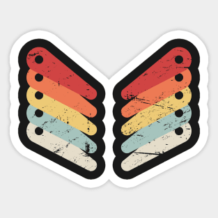 Retro Distressed Pinball Flippers Sticker